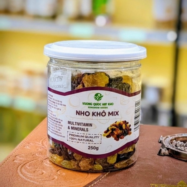 NHO KHÔ RAISINS 250G HỦ NHỰA 500ML