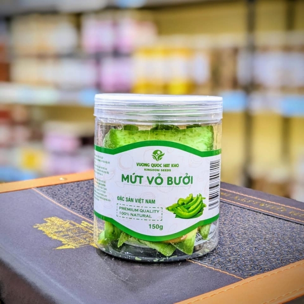 MỨT VỎ BƯỞI 120G HỦ NHỰA  500ML